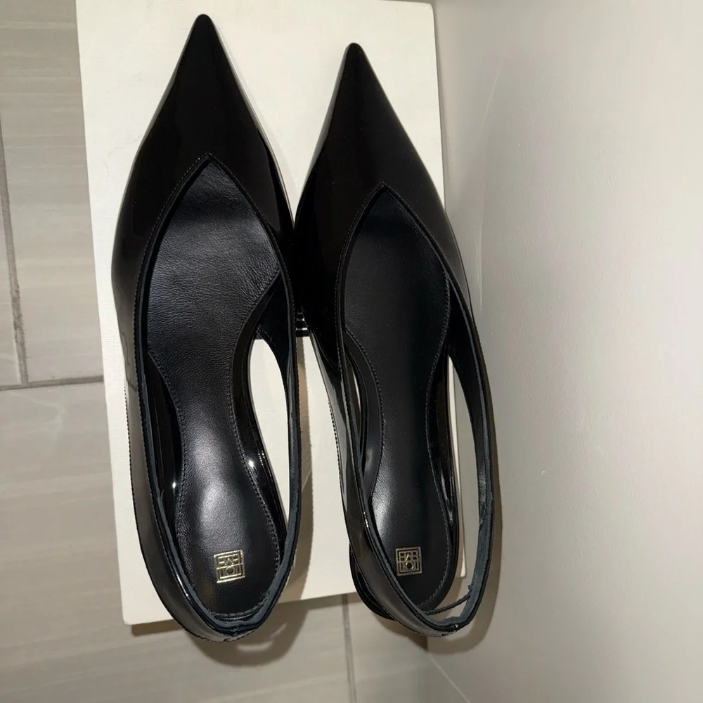 Toteme Wedge Slingback, 40, Black